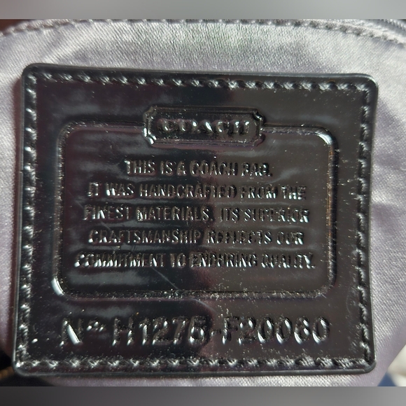 Coach Ocelot Leopard Print Purple and Black Shoulder Bag NWOT 14in X 12in - Picture 5 of 7